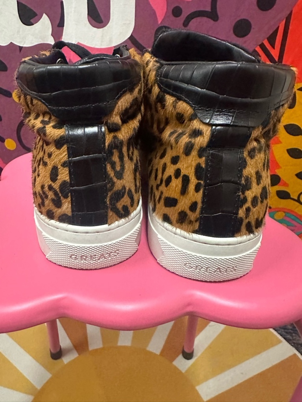 GREATS Brooklyn Leopard Mid Hair calf shoes sz 7.5 - Picture 9 of 9